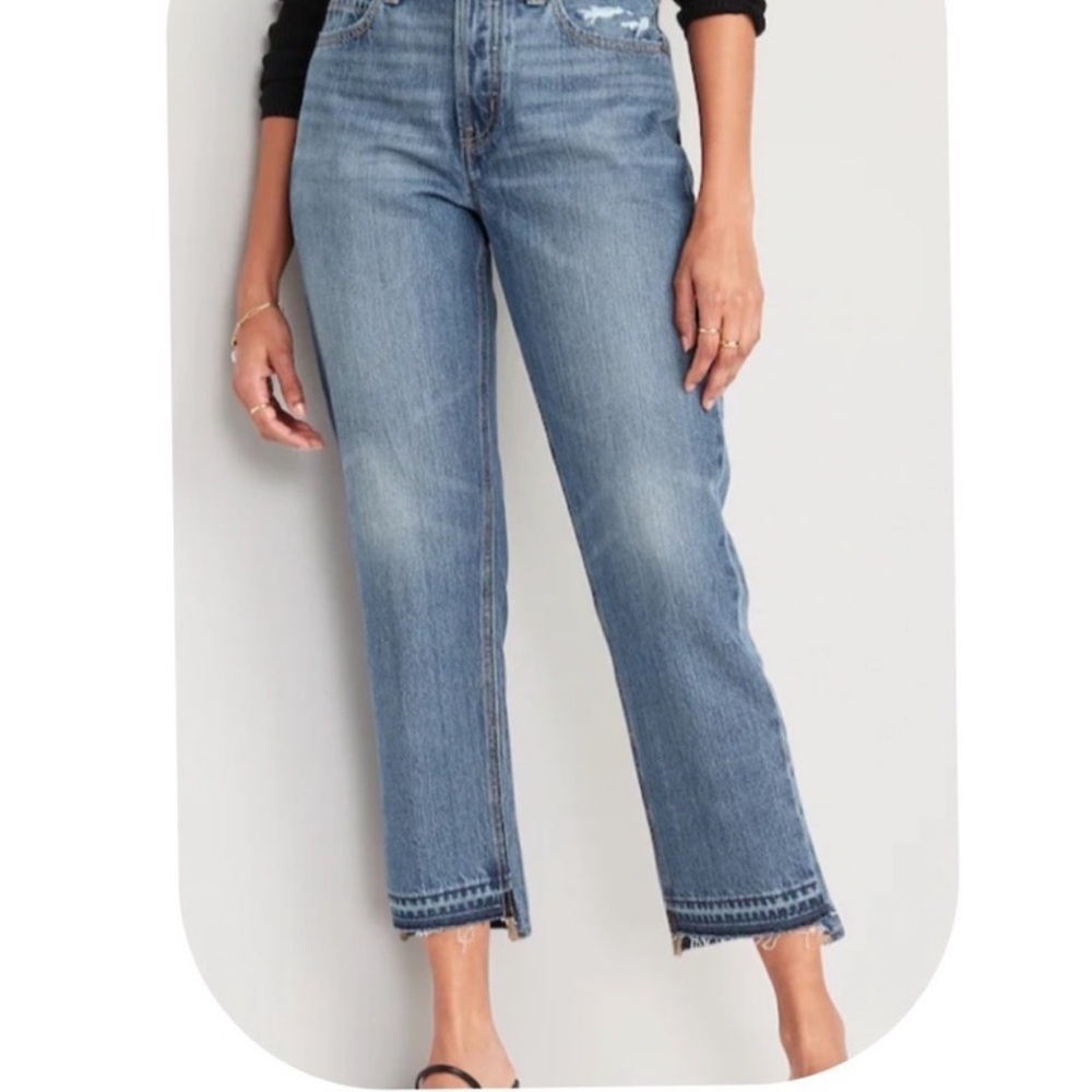 Old Navy Slouchy high rise straight jeans‎ 16